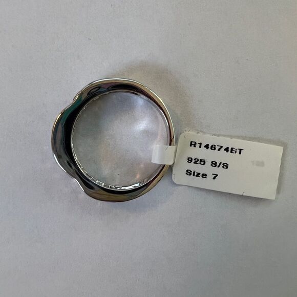 Stunning Ladies Sterling Silver Topaz Size 7 Designer Ring - Picture 6 of 7